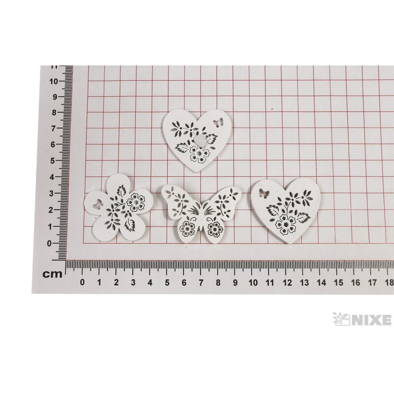 MIX NALEPOVACÍ 4x4cm 9ks*BÍLÁ