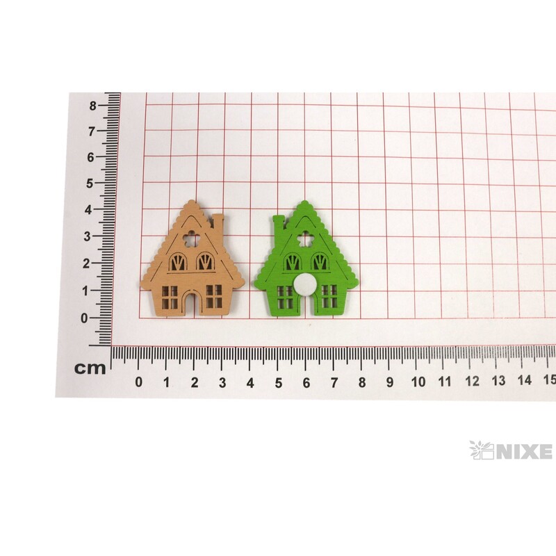 DOMEK NALEP. 3,5x4,5cm 9ks*MIX BAREV