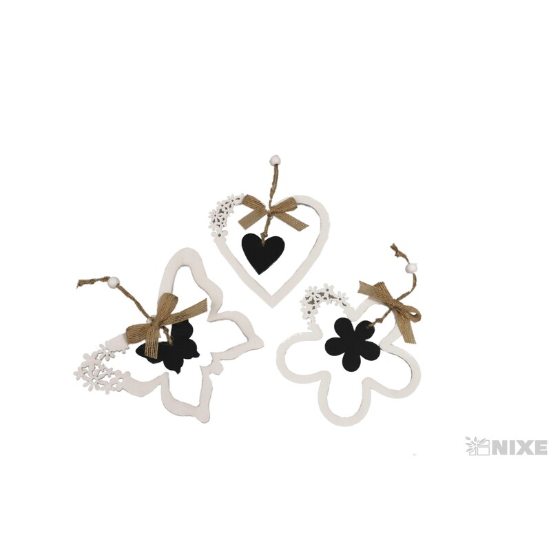 ZÁVĚS MIX VZORŮ 10x10cm*BÍLÁ