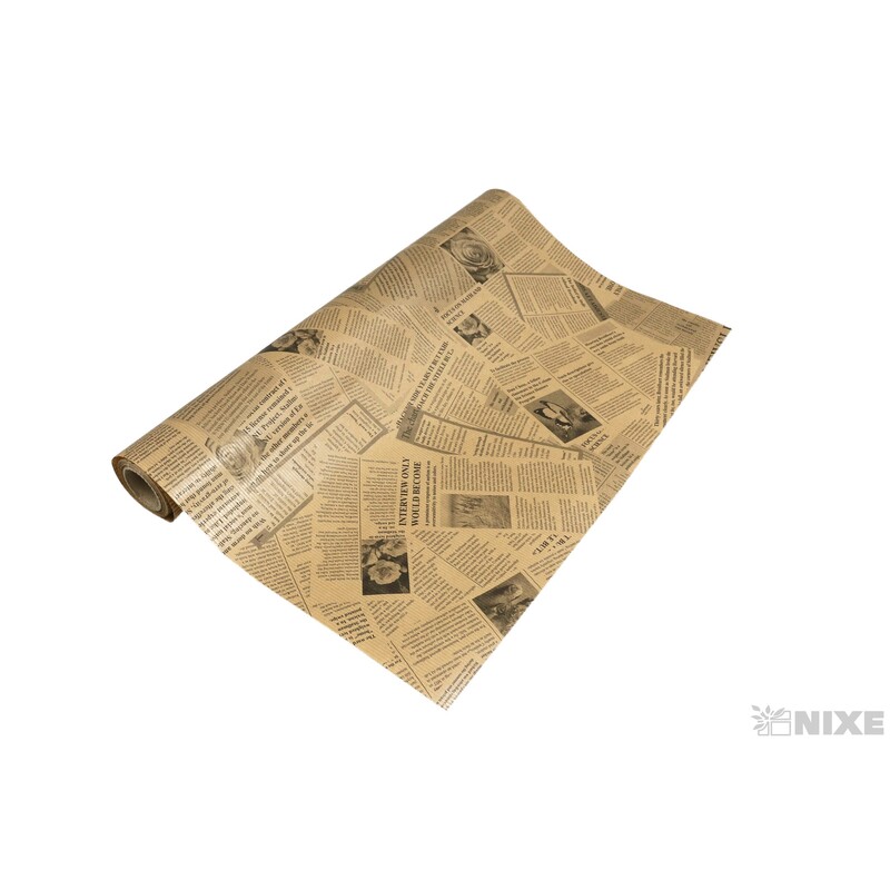 ROLE PAPÍR NEWS 49cmx10m*PŘÍRODNÍ+ČERNÁ