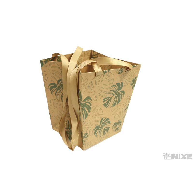 TAŠKA ELEGANT MONSTERA 12,5x18x16,5cm*PŘÍRODNÍ