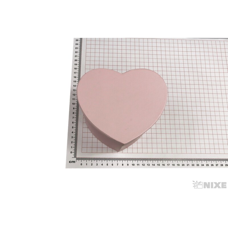SRDCE BOX 13X11cm*RŮŽOVÁ SV.