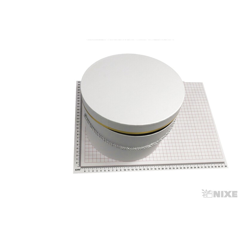 KVĚTINOVÝ BOX 24x17cm 22x15 19X14*BÍLÁ+ZLATÁ