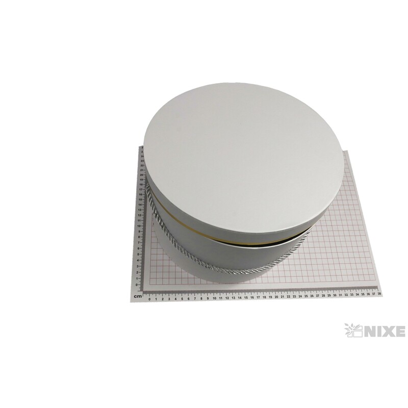 KVĚTINOVÝ BOX 24x17cm 22x15 19X14*BÍLÁ+ZLATÁ