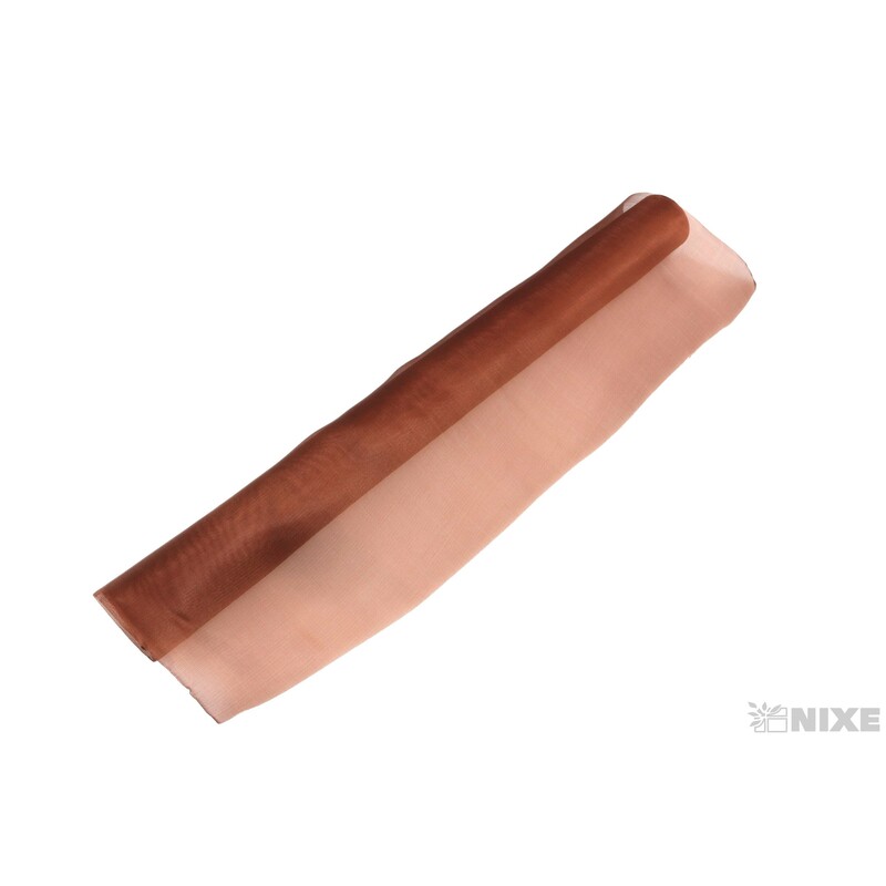 ORGANZA SATÉN 47cmx10m*HNĚDÁ