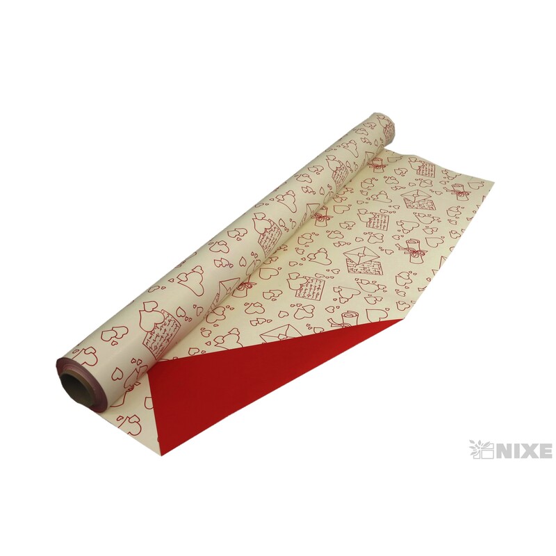 ROLE PLAST PENSIERO 70cmx40m*ČERVENÁ+KRÉMOVÁ