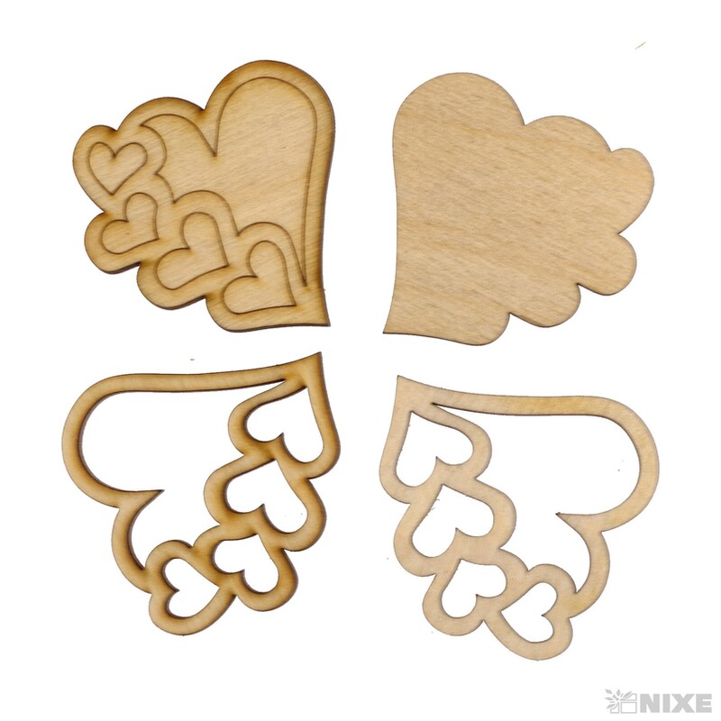 SRDCE 4V1 XD 5x5cm 24 ks*PŘÍRODNÍ