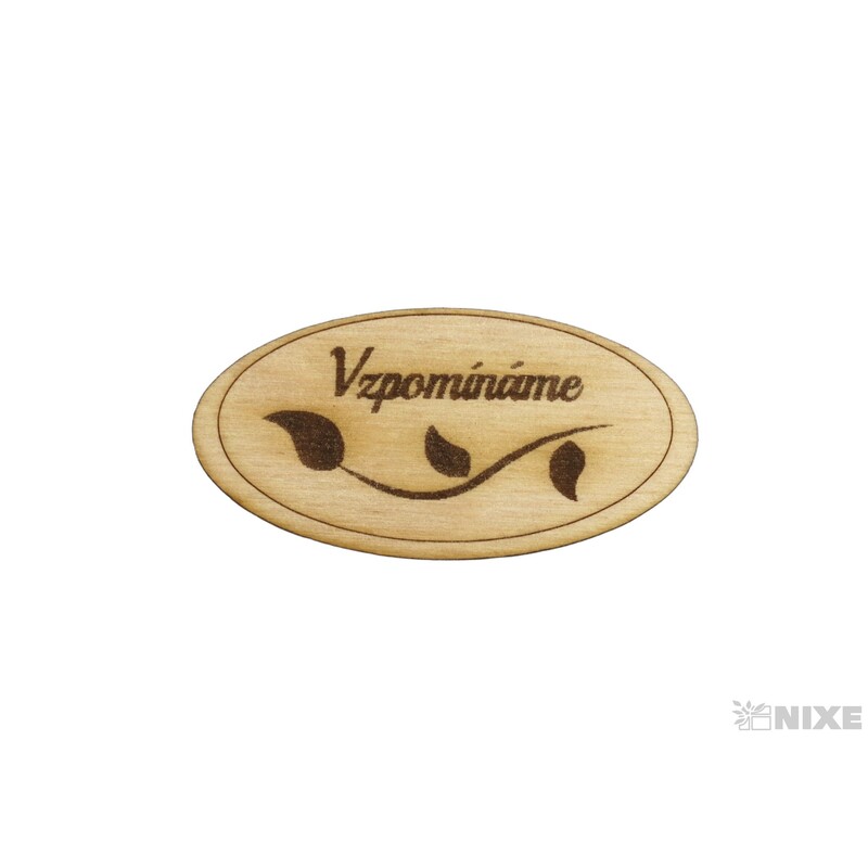 OVÁL VZPOMÍNÁME XD 8x6cm 24ks*PŘÍRODNÍ