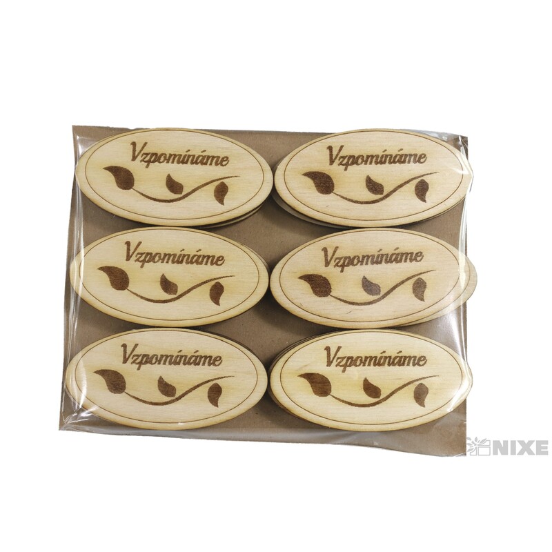 OVÁL VZPOMÍNÁME XD 8x6cm 24ks*PŘÍRODNÍ