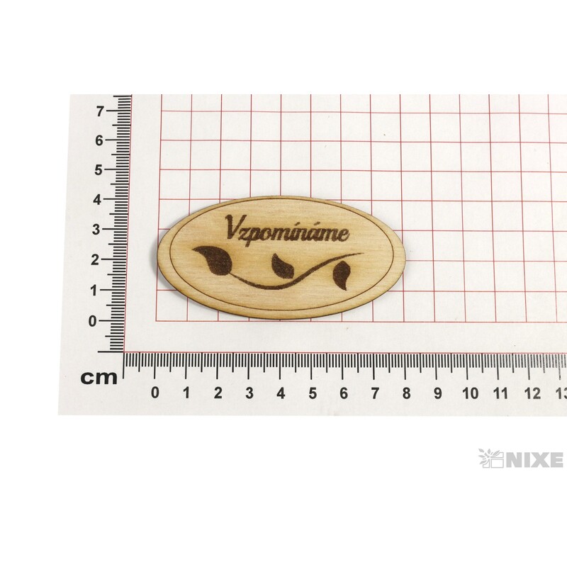 OVÁL VZPOMÍNÁME XD 8x6cm 24ks*PŘÍRODNÍ