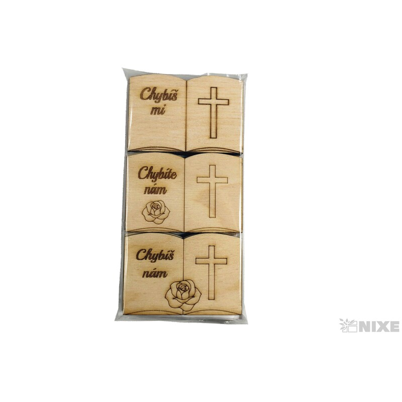 KNIHA SMUTEČNÍ XD 5x7cm 12ks*PŘÍRODNÍ