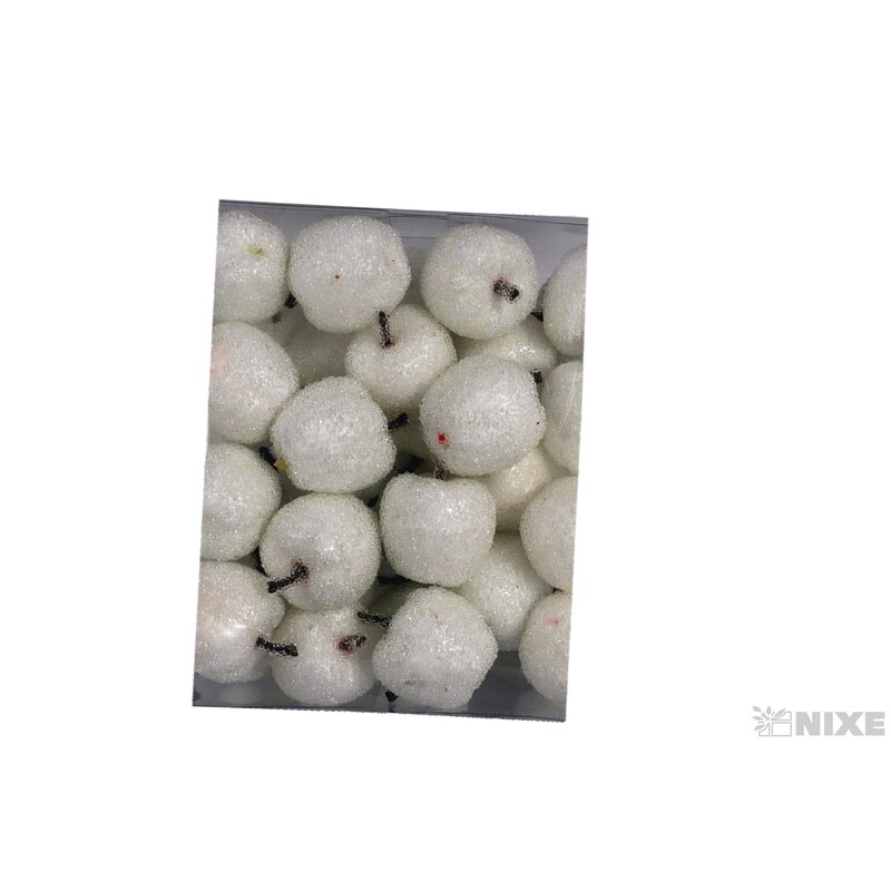 JABLÍČKA 3cm 35ks*BÍLÁ