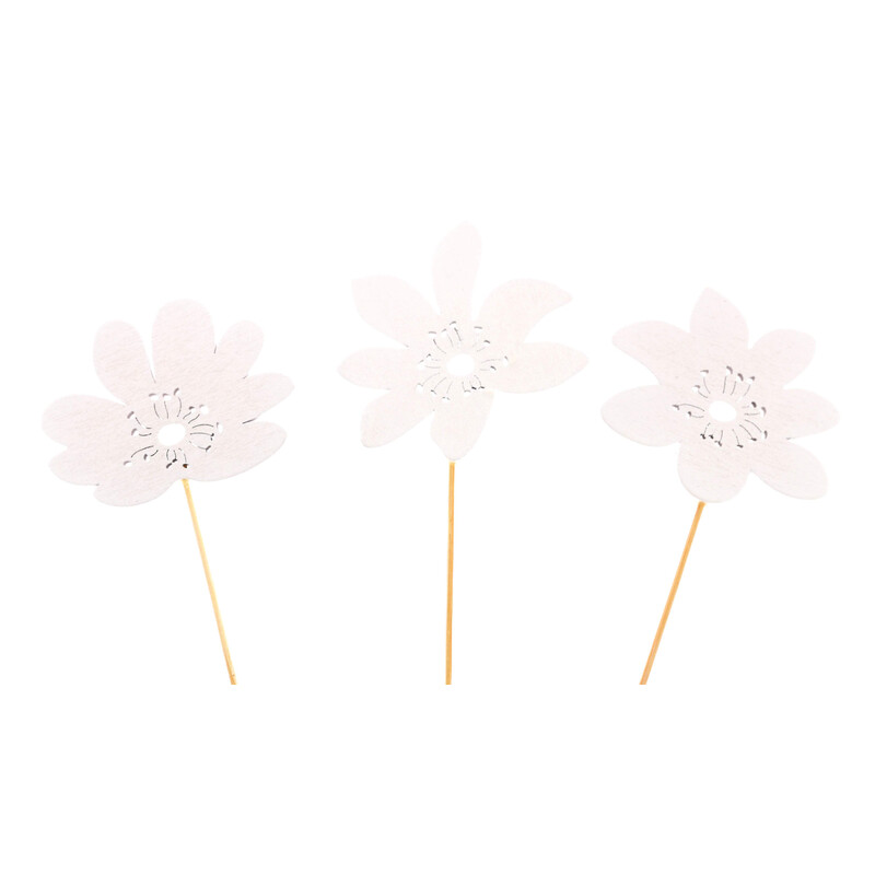 ZÁPICH KVÍTEK 6,5x27cm 5ks*BÍLÁ