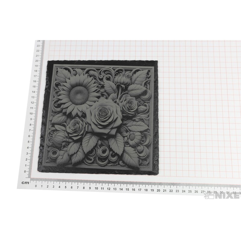 OBRAZ BŘIDLICE KVĚTINY 20x20cm+STOJAN