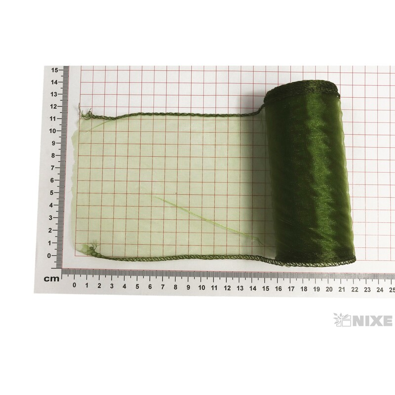 ORGANZA 12cmx8m*ZELENÁ POVADLÁ