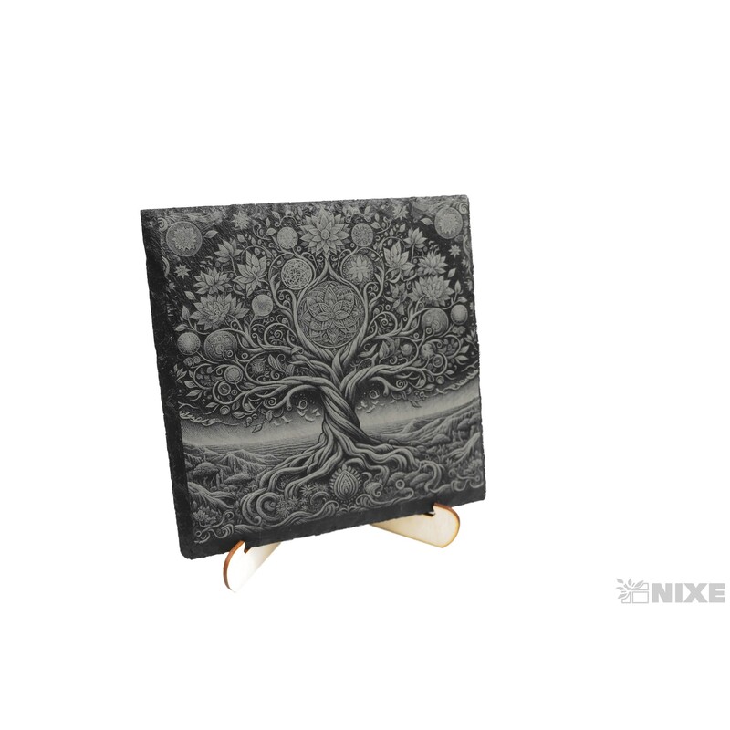 OBRAZ BŘIDLICE STROM ŽIVOTA 20x20cm+STOJAN