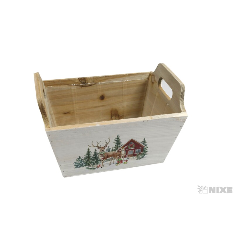 OBAL D VÁNOCE 19x15x11cm*BÍLÁ