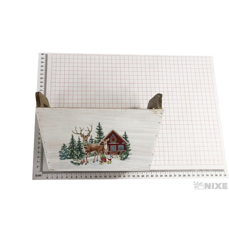 OBAL D VÁNOCE 19x15x11cm*BÍLÁ