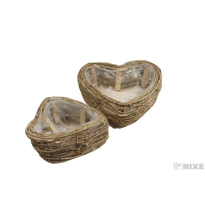 OBAL SRDCE PROUTÍ 27x25x9cm 17X17X8*PŘÍRODNÍ