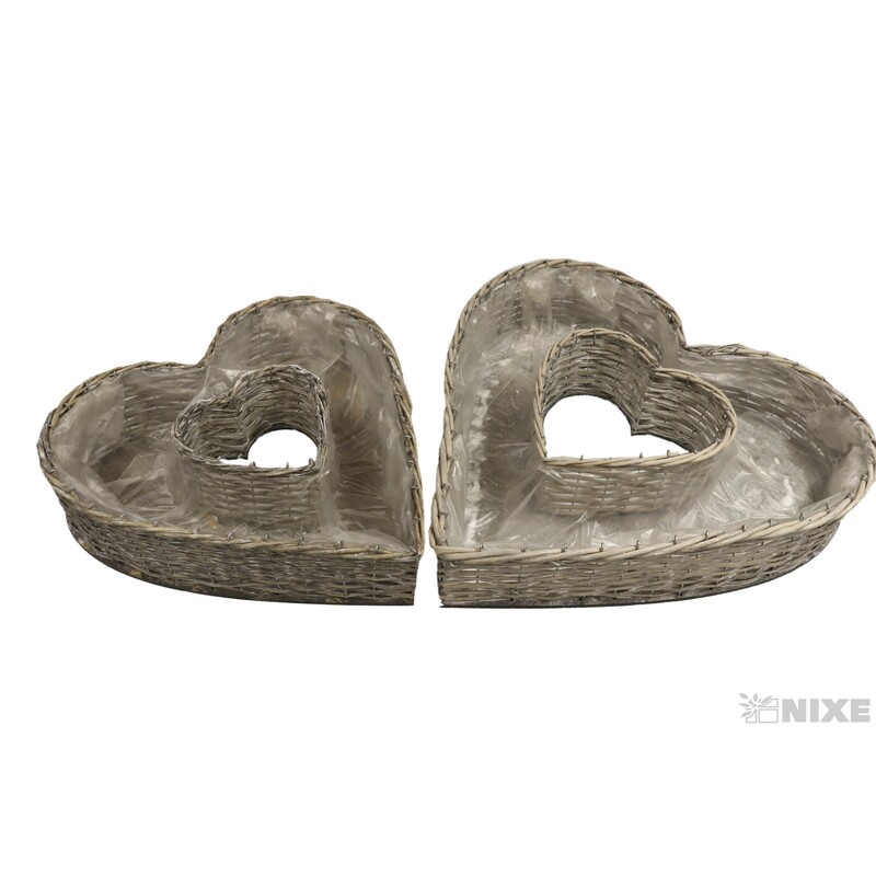 OBAL SRDCE PROUTÍ 50x47x9cm 41X40X8,5*PŘÍRODNÍ