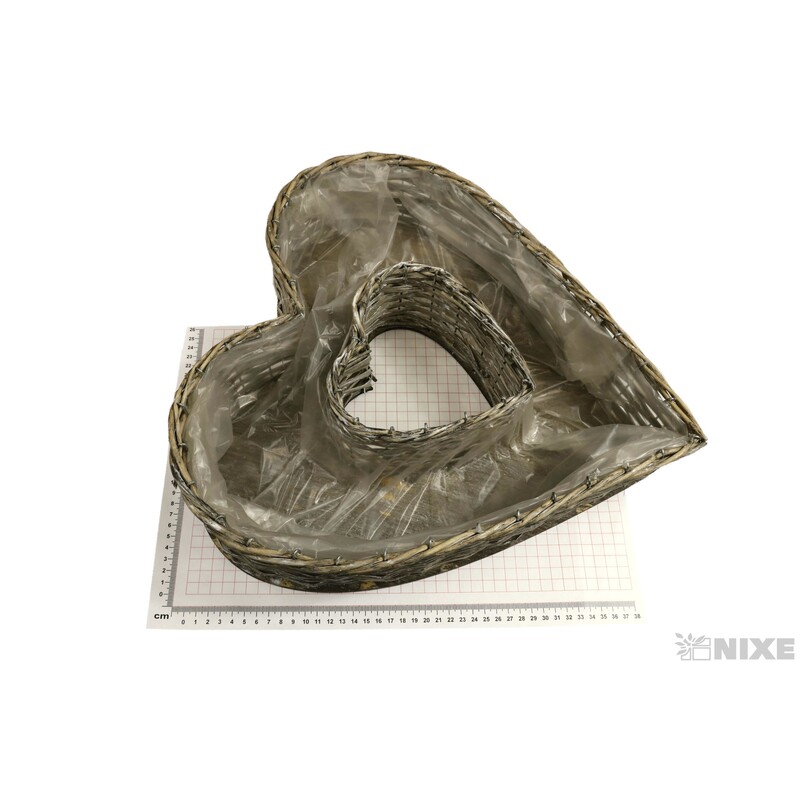 OBAL SRDCE PROUTÍ 50x47x9cm 41X40X8,5*PŘÍRODNÍ