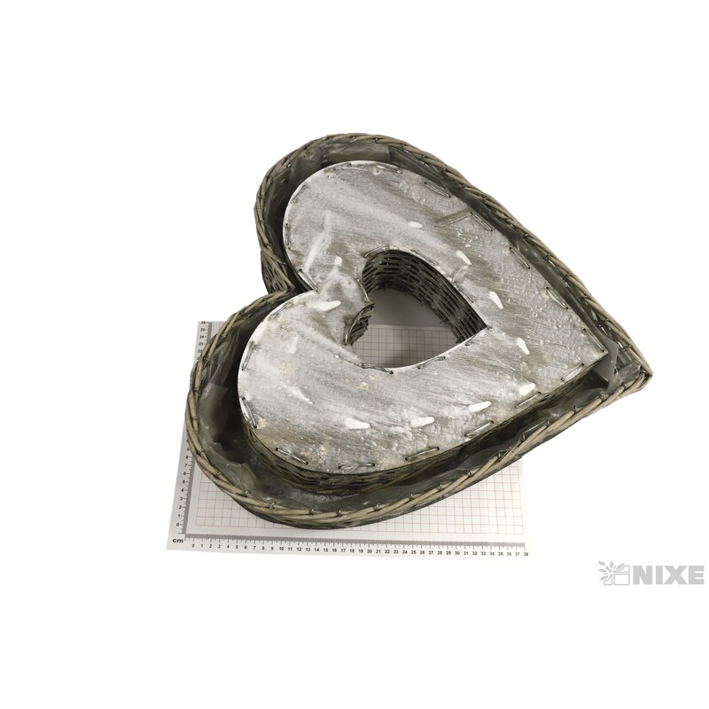 OBAL SRDCE PROUTÍ 50x47x9cm 41X40X8,5*PŘÍRODNÍ