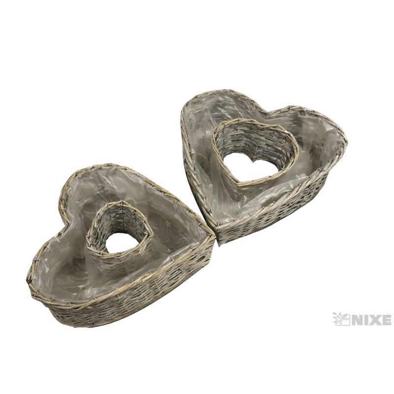 OBAL SRDCE PROUTÍ 37x34x9,5cm 31X29X9*PŘÍRODNÍ