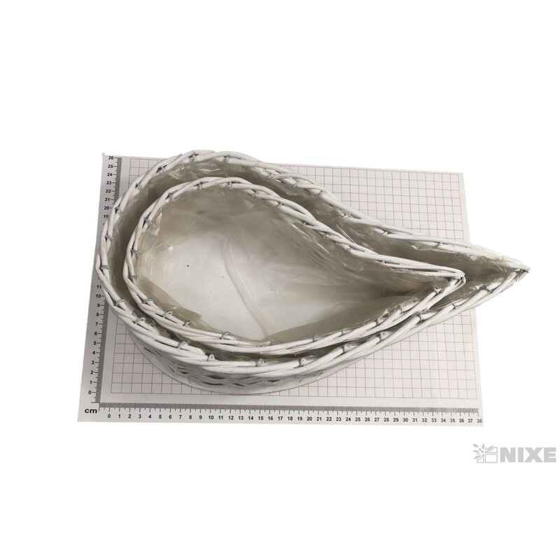 OBAL PROUTÍ SLZA 35x17x9cm 28X15X8*BÍLÁ