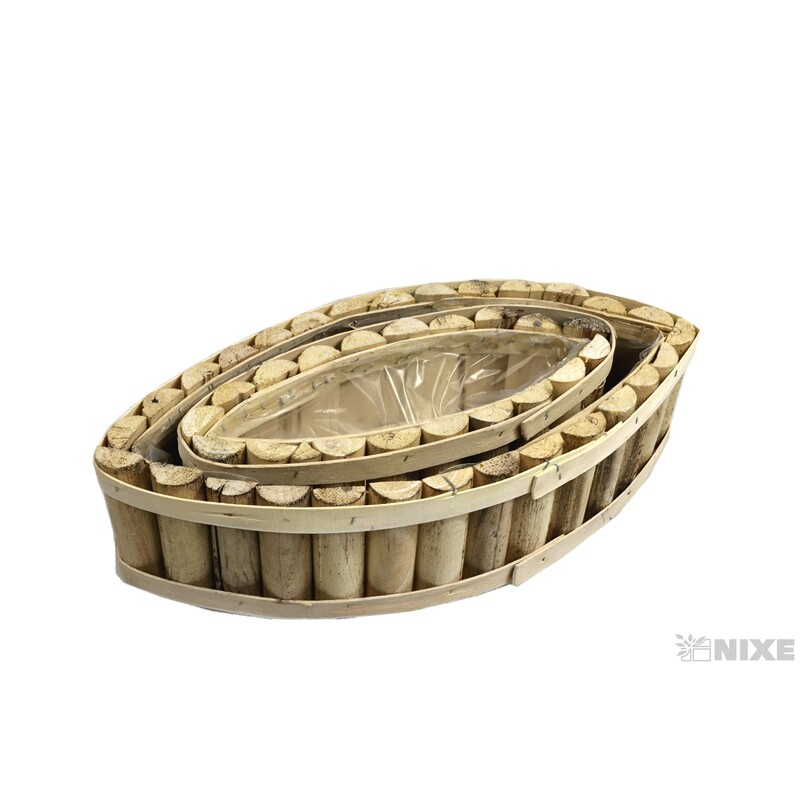 OBAL DŘEVO 34x15x10cm 25X7,5X7,5*BÍLÁ