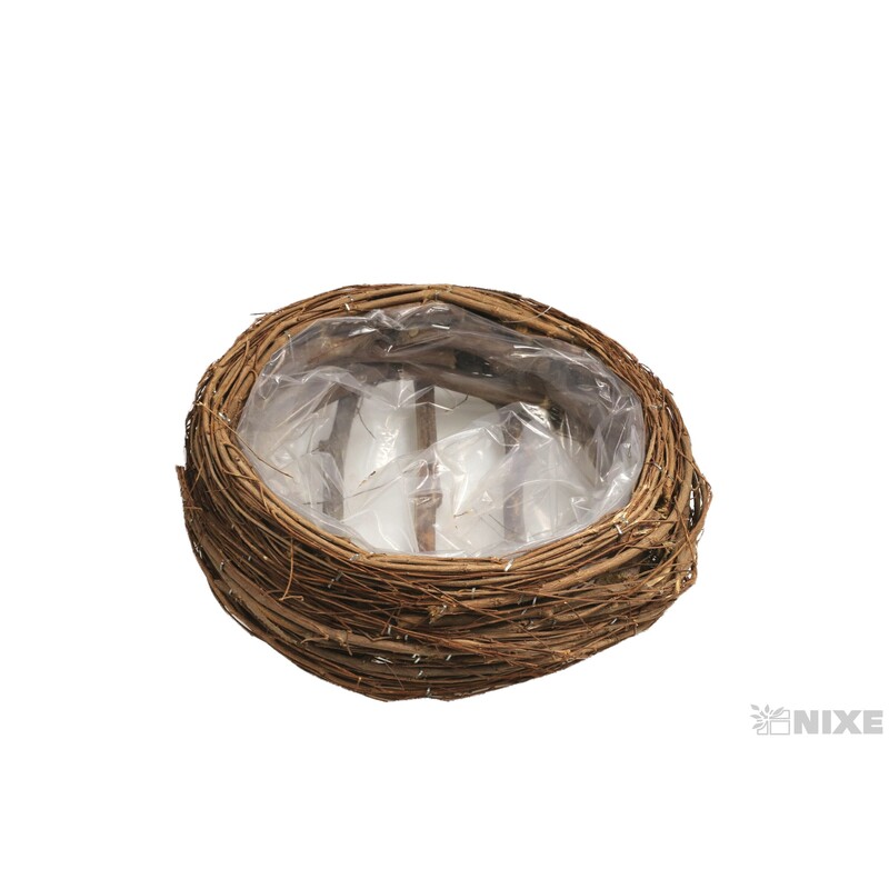 OBAL RÉVA HNÍZDO 19x6cm*HNĚDÁ