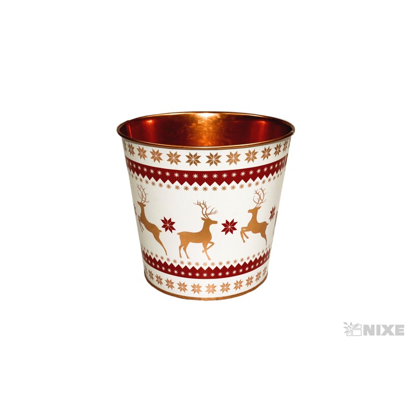 PLECHOVÝ OBAL VÁNOCE 14,5x13,5cm*MIX BAREV