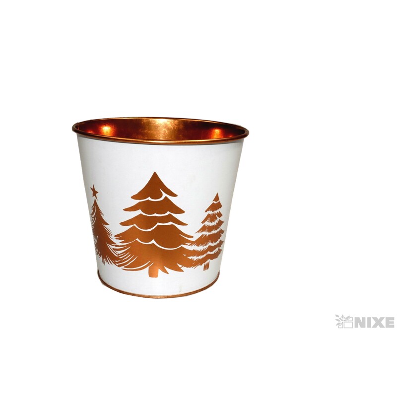 PLECHOVÝ OBAL VÁNOCE 13x12cm*ZLATÁ