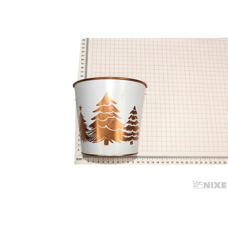 PLECHOVÝ OBAL VÁNOCE 13x12cm*ZLATÁ