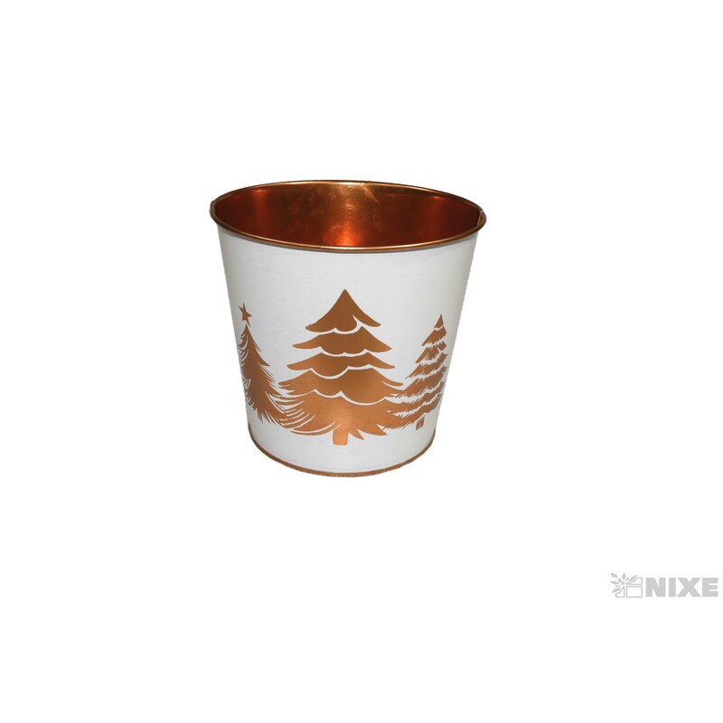 PLECHOVÝ OBAL VÁNOCE 15x13,5cm*ZLATÁ