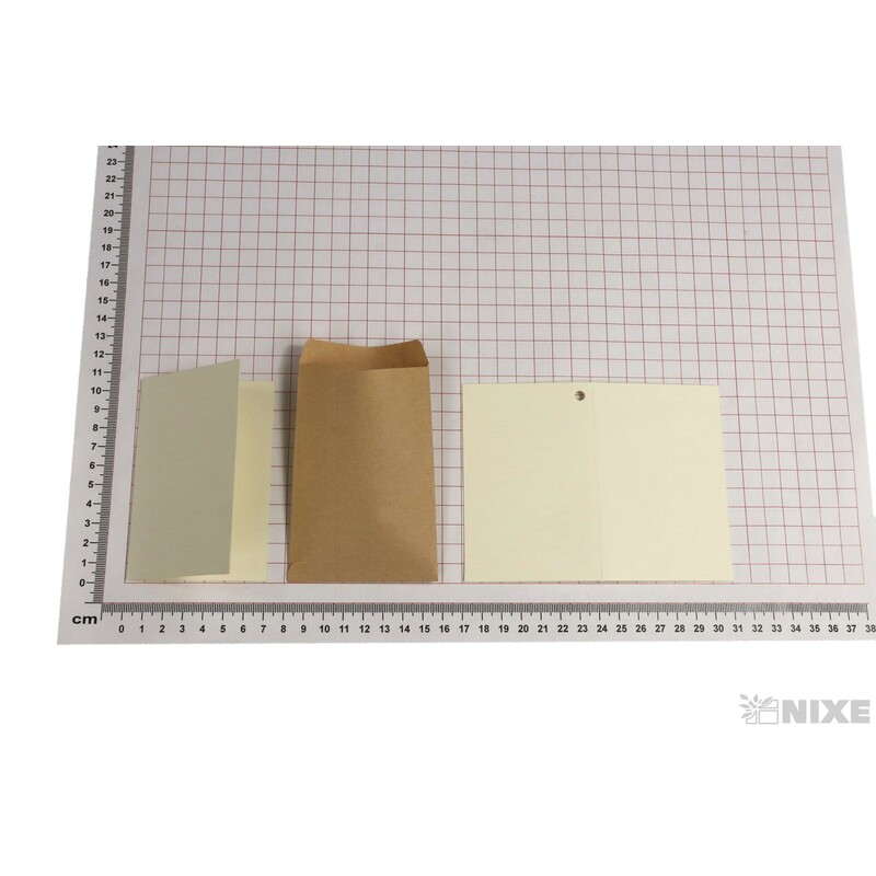 PŘÁNÍ+OBÁLKA 11x7,5cm*PŘÍRODNÍ