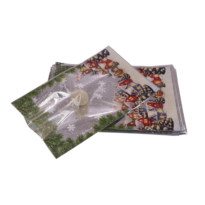 SÁČEK 22,5x35cm U-N08UGJ*STŘÍBRNÁ