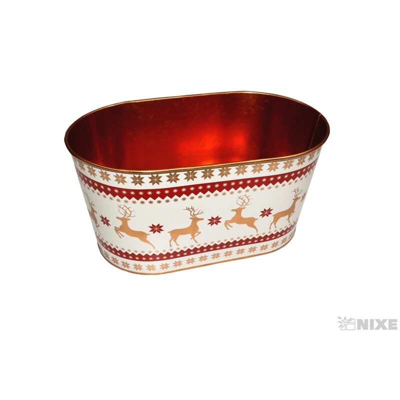 PLECHOVÝ OBAL VÁNOCE 22x13x11cm*MIX BAREV