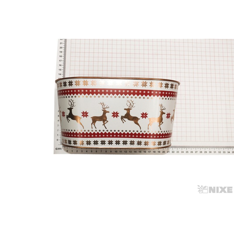 PLECHOVÝ OBAL VÁNOCE 22x13x11cm*MIX BAREV