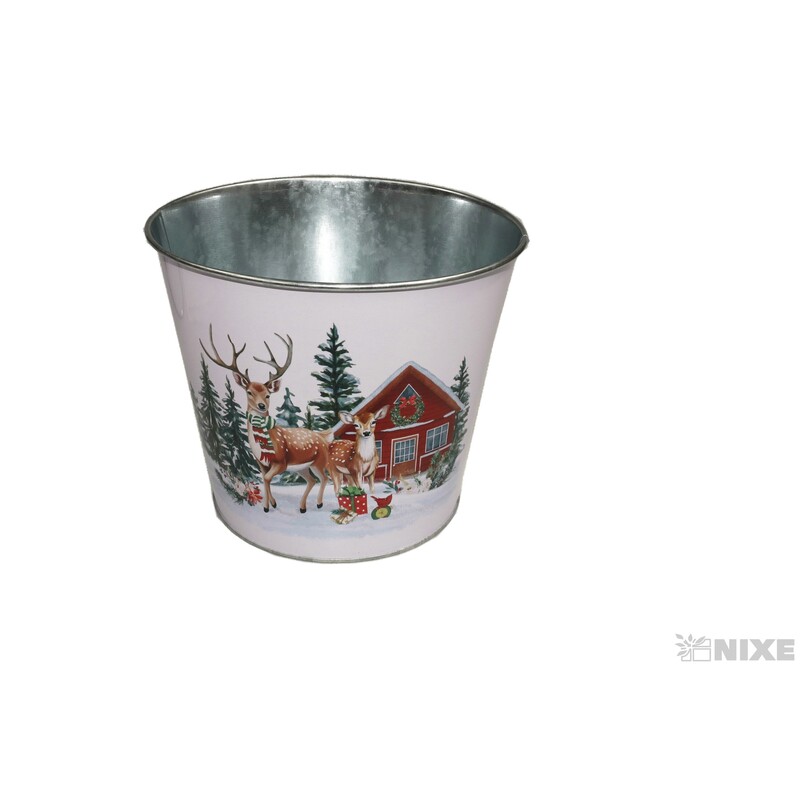 PLECHOVÝ OBAL VÁNOCE 15x17,5cm*MIX BAREV