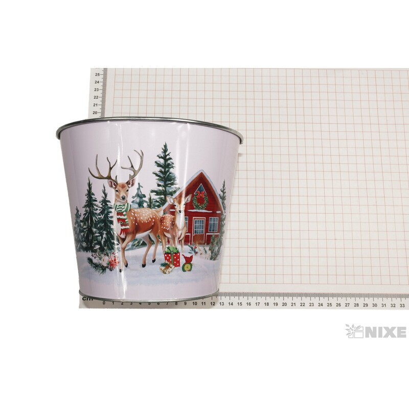 PLECHOVÝ OBAL VÁNOCE 15x17,5cm*MIX BAREV