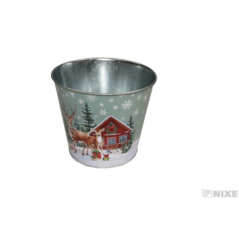 PLECHOVÝ OBAL VÁNOCE 15x17,5cm*MIX BAREV