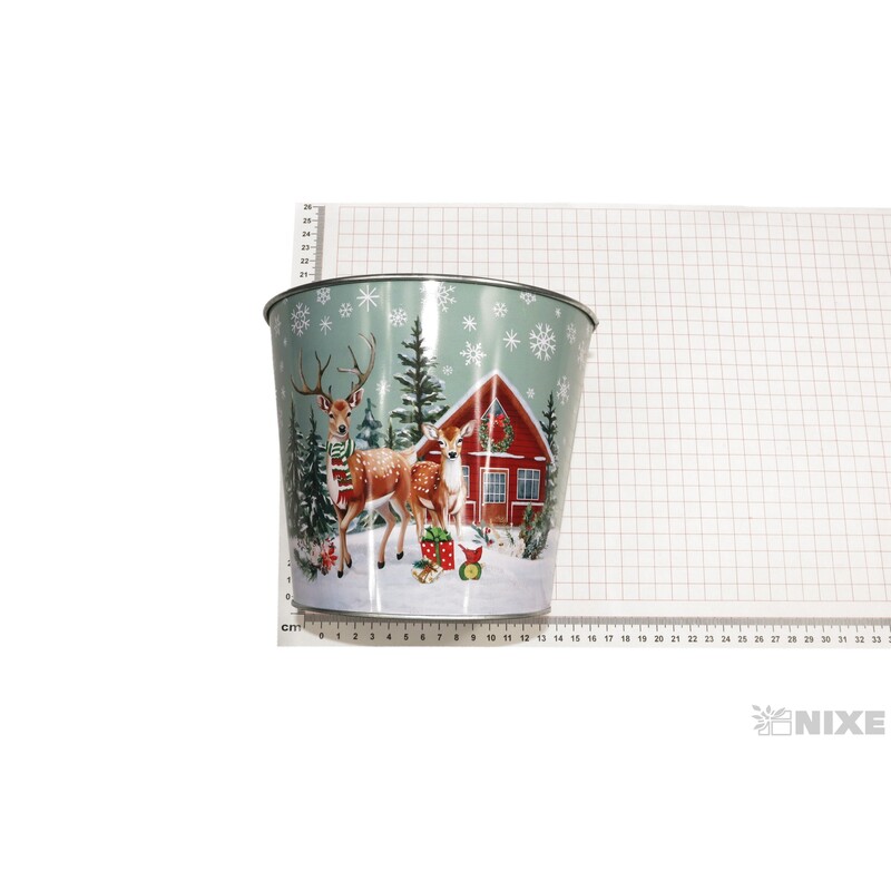 PLECHOVÝ OBAL VÁNOCE 15x17,5cm*MIX BAREV