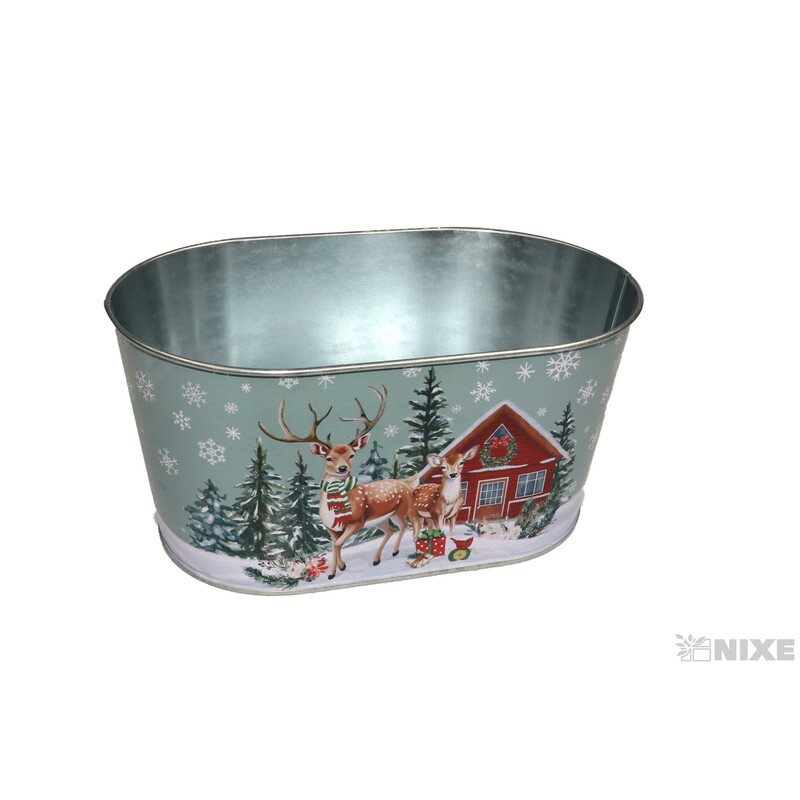 PLECHOVÝ OBAL VÁNOCE 22,5x13,5cm*MIX BAREV