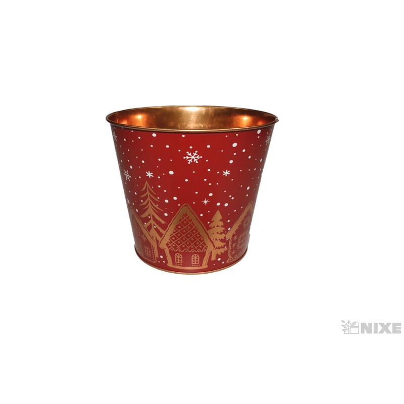 PLECHOVÝ OBAL VÁNOCE 17x15cm*MIX BAREV