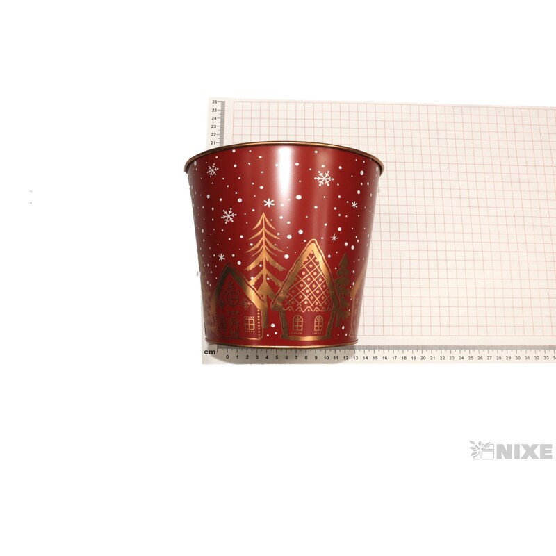 PLECHOVÝ OBAL VÁNOCE 17x15cm*MIX BAREV