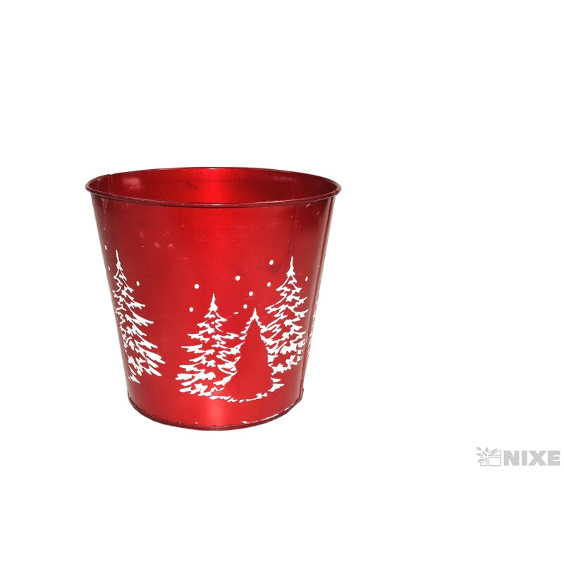 PLECHOVÝ OBAL VÁNOCE 17x15cm*ČERVENÁ