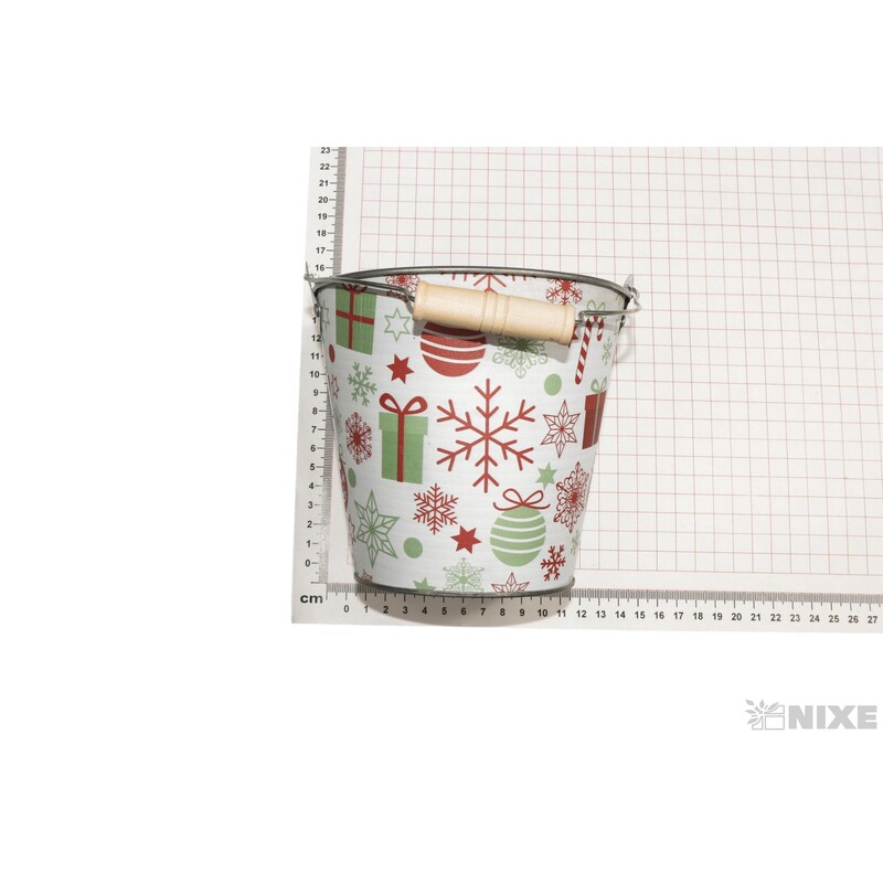 PLECHOVÝ KBELÍK VÁNOCE 14x13cm*MIX BAREV