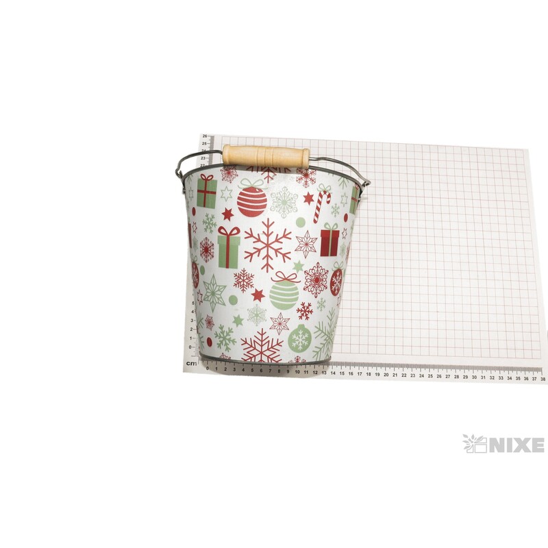 PLECHOVÝ KBELÍK VÁNOCE 17x17,5cm*MIX BAREV