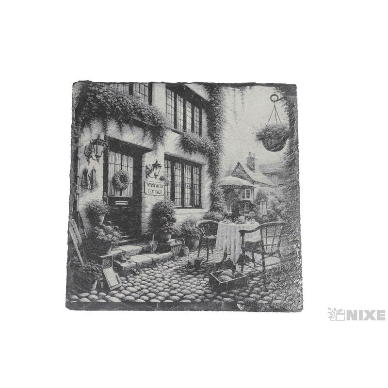 OBRAZ BŘIDLICE DVOREK 20x20cm+STOJAN