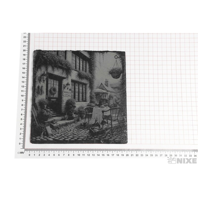 OBRAZ BŘIDLICE DVOREK 20x20cm+STOJAN